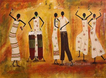 Rumba Art texturé Afriqueine Peinture à l'huile